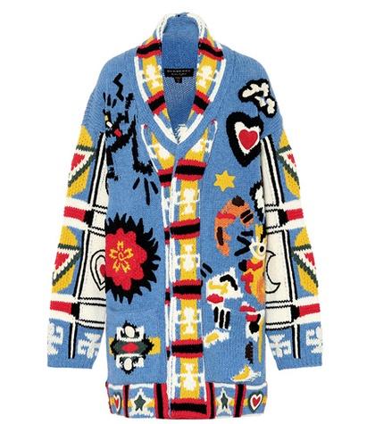 Burberry Intarsia Wool Cardigan