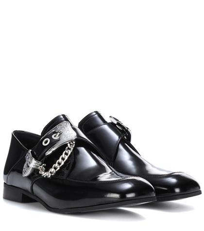 Mcq Alexander Mcqueen Embellished Leather Monk Shoes