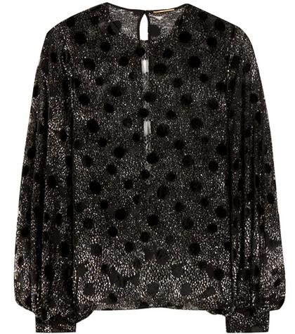 Frame Polka-dotted Fil Coupé Blouse