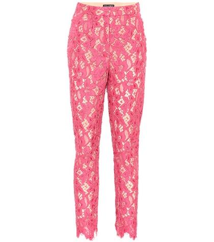 Dolce & Gabbana Floral Lace Pants