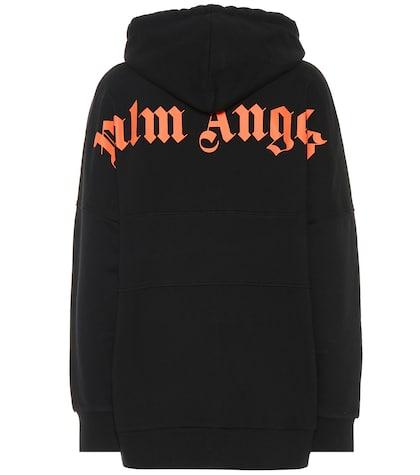 Palm Angels Logo Cotton Jersey Hoodie