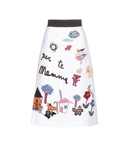 Marc By Marc Jacobs Embellished Wool Skirt
