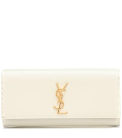 Goldsign Monogram Leather Clutch