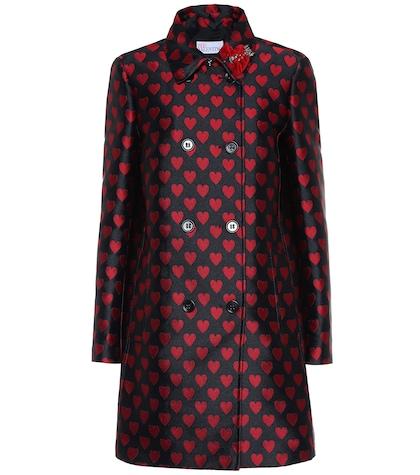Redvalentino Double-breasted Jacquard Coat