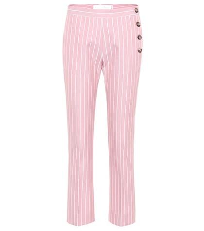 Victoria Victoria Beckham Striped Cotton Trousers