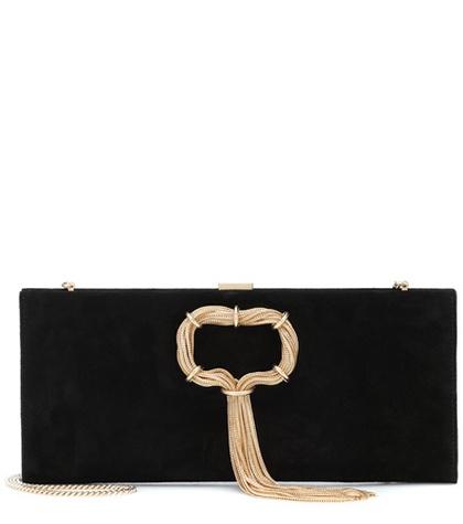 Vetements Club Chain Suede Clutch