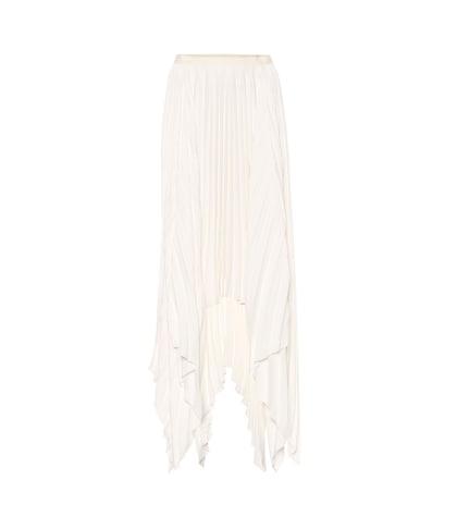 Acne Studios Charlotte Pleated Satin Midi Skirt