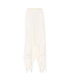 Acne Studios Charlotte Pleated Satin Midi Skirt