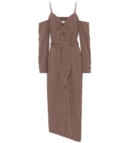 Nanushka Seora Gingham Crêpe Dress