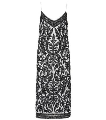 Ganni Colby Sequinned-tulle Slip Dress