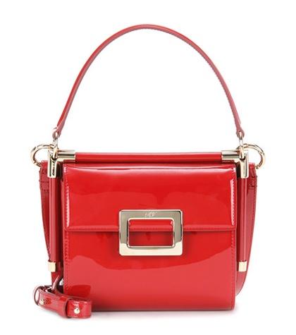 Roger Vivier Miss Viv' Carré Patent Leather Shoulder Bag