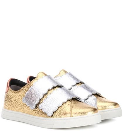Acne Studios Metallic Leather Sneakers