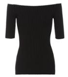 Helmut Lang Silk-blend Off-the-shoulder Top