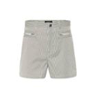 Re/done Angie Striped Stretch Cotton Shorts