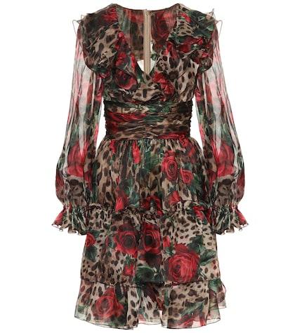 Dolce & Gabbana Printed Silk Minidress