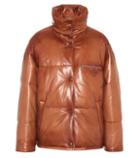Prada Leather Puffer Jacket