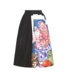 Prada Printed Silk Skirt
