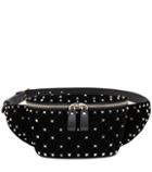 Valentino Garavani Valentino Garavani Rockstud Spike Velvet Belt Bag