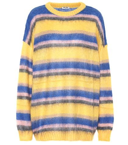 See By Chlo Striped Mohair-blend Sweater