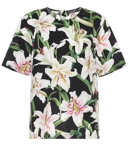 Dolce & Gabbana Floral Cotton-poplin Top