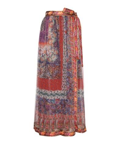 Etro Printed Silk Wrap Skirt