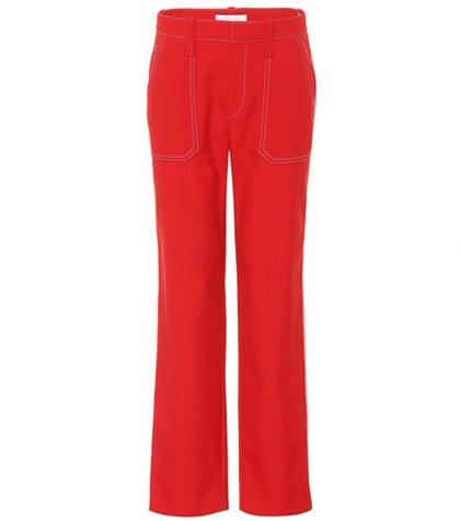Chlo Wool-blend Straight-leg Trousers