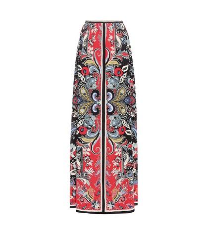 Etro Printed Silk Maxi Skirt