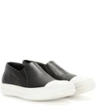 Rick Owens Boat Leather Slip-on Sneakers