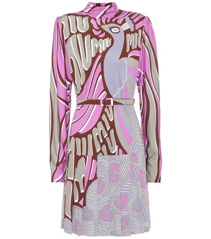 Miu Miu Peacock-printed Dress