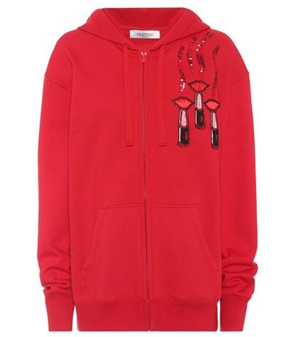Valentino Embroidered Cotton Hoodie
