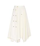 Roger Vivier Linen-blend Mid-rise Skirt