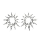 Oscar De La Renta Crystal Starburst Earrings