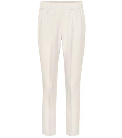 Brunello Cucinelli Silk-blend Cropped Pants