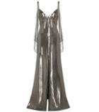 Saint Laurent Metallic Silk-blend Dress