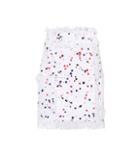 Valentino Fringed Paint-splatter Skirt