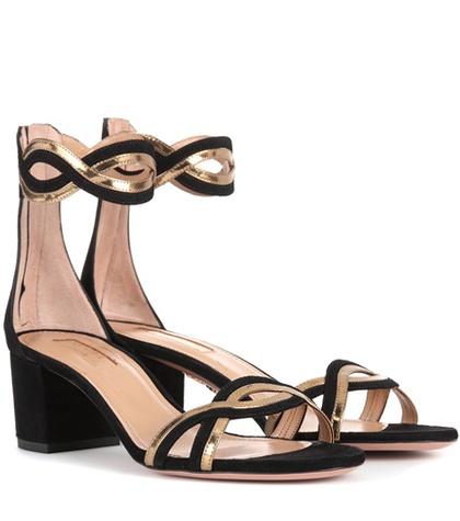 Aquazzura Moon Ray 50 Suede Sandals