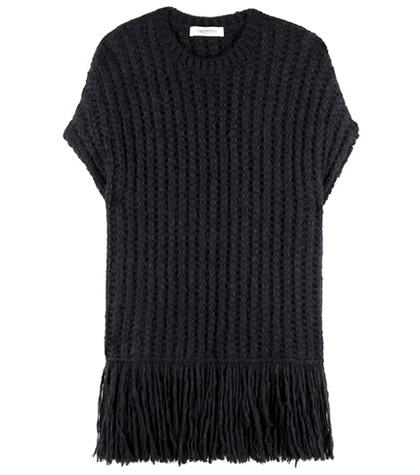 Valentino Fringed Knitted Silk Top
