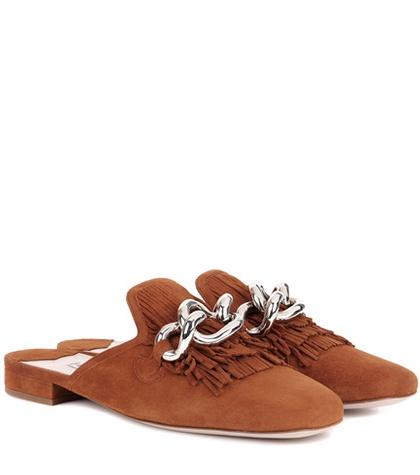 Miu Miu Suede Slip-on Mules