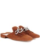 Miu Miu Suede Slip-on Mules