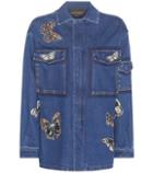 Valentino Denim Jacket With Embroidered Appliqué