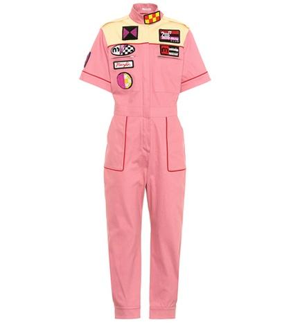 Miu Miu Embellished Cotton-blend Jumpsuit