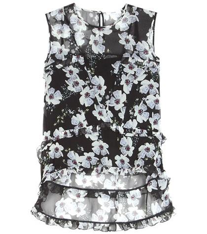 Erdem Bess Floral-printed Silk Blouse