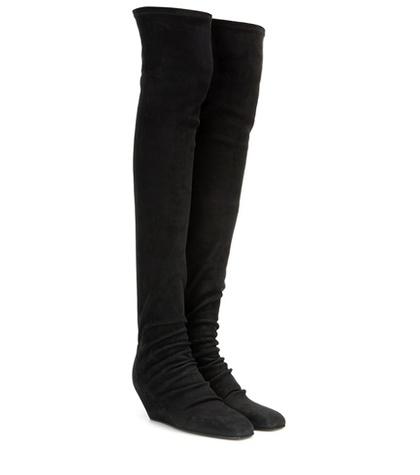 Rick Owens Suede Over-the-knee Boots