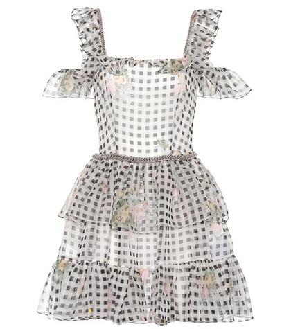 Christopher Kane Gingham Silk Minidress