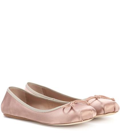 Prada Satin Ballerinas