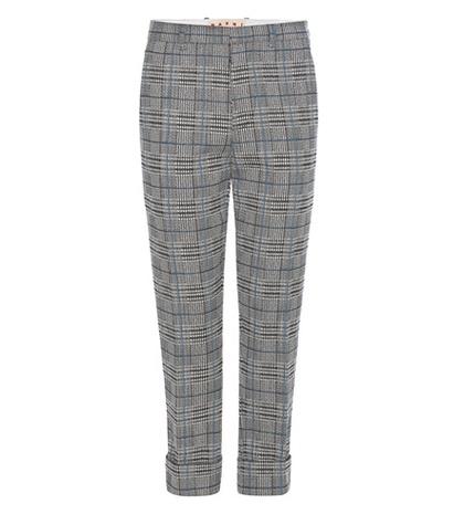 Rick Owens Plaid Knitted Wool-blend Trousers