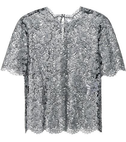 Charlotte Olympia Metallic Lace Top