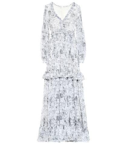 Balmain Floral Chiffon Gown