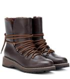 Max Mara Calle Leather Ankle Boots