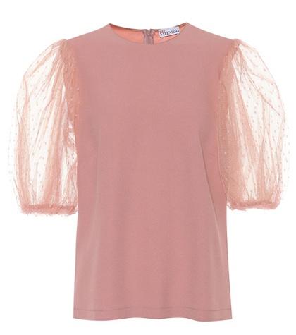 Redvalentino Crêpe And Tulle Top